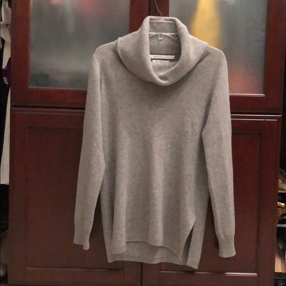 Max Studio Gray Cashmere Cowl Neck 